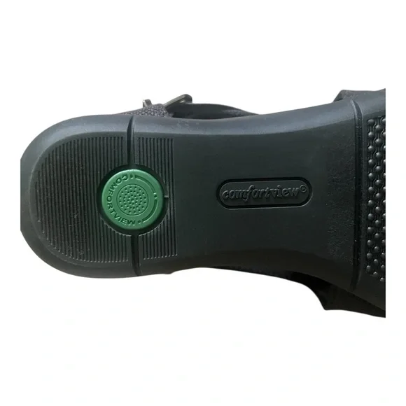 Comfortview summer sandals shoes 7.5 black canvas back zipper strap detail - Picture 14 of 16